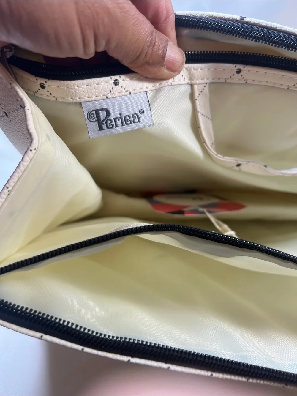 White Quilted Travel Pouch Set - Women Bags